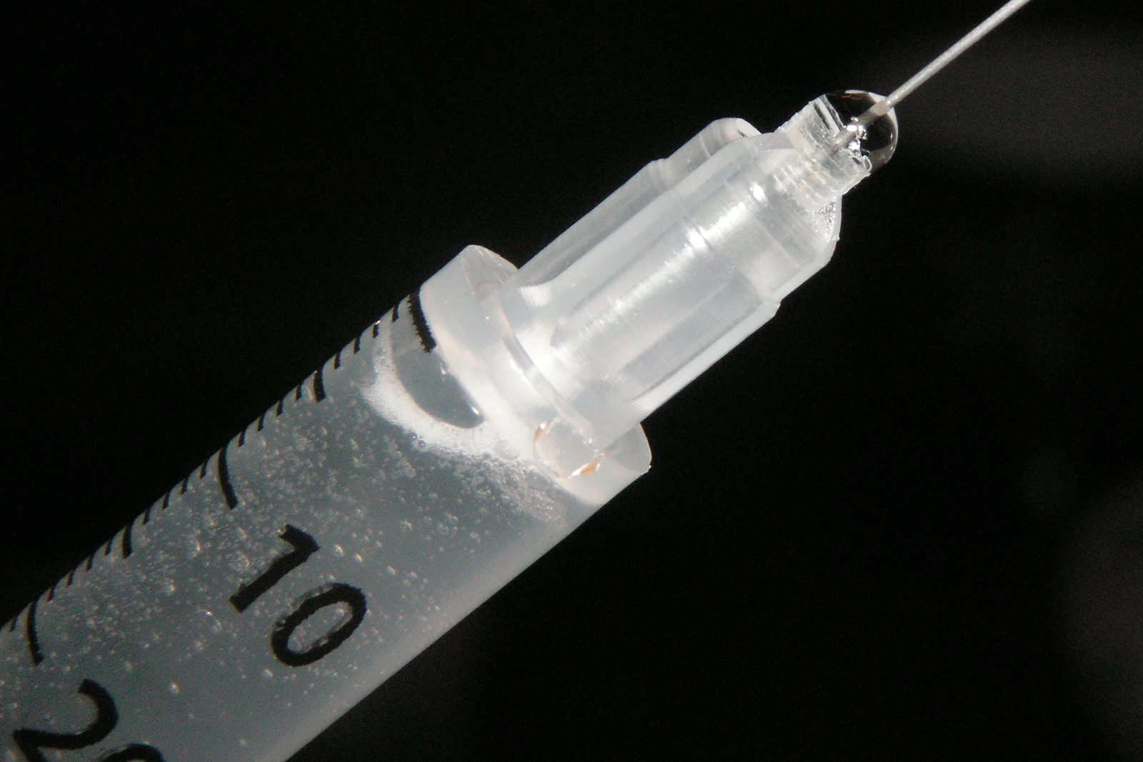 A syringe used for an office injection.
